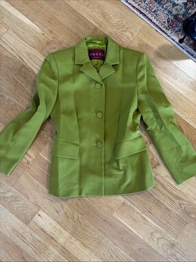 Gucci Olive Green Women's Tailored Blazer